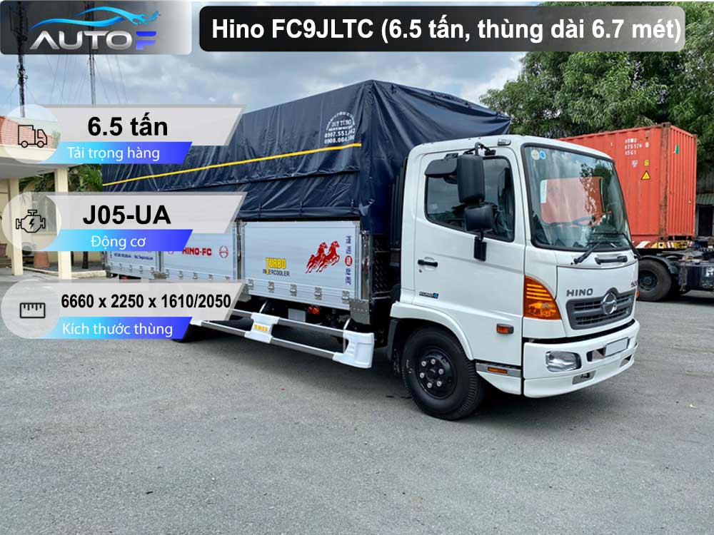 Hino FC9JLTC (6.5 tấn, thùng dài 6.7 mét): Giá bán, thông số
